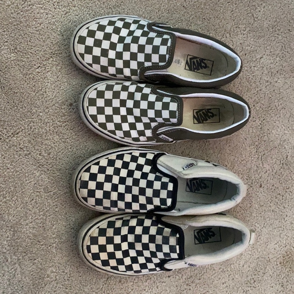 2 pair of VANS slip on shoes